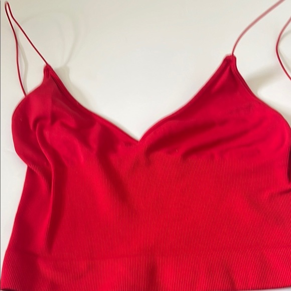 Free People Tops - Free People Red Fitted Crop Camisole